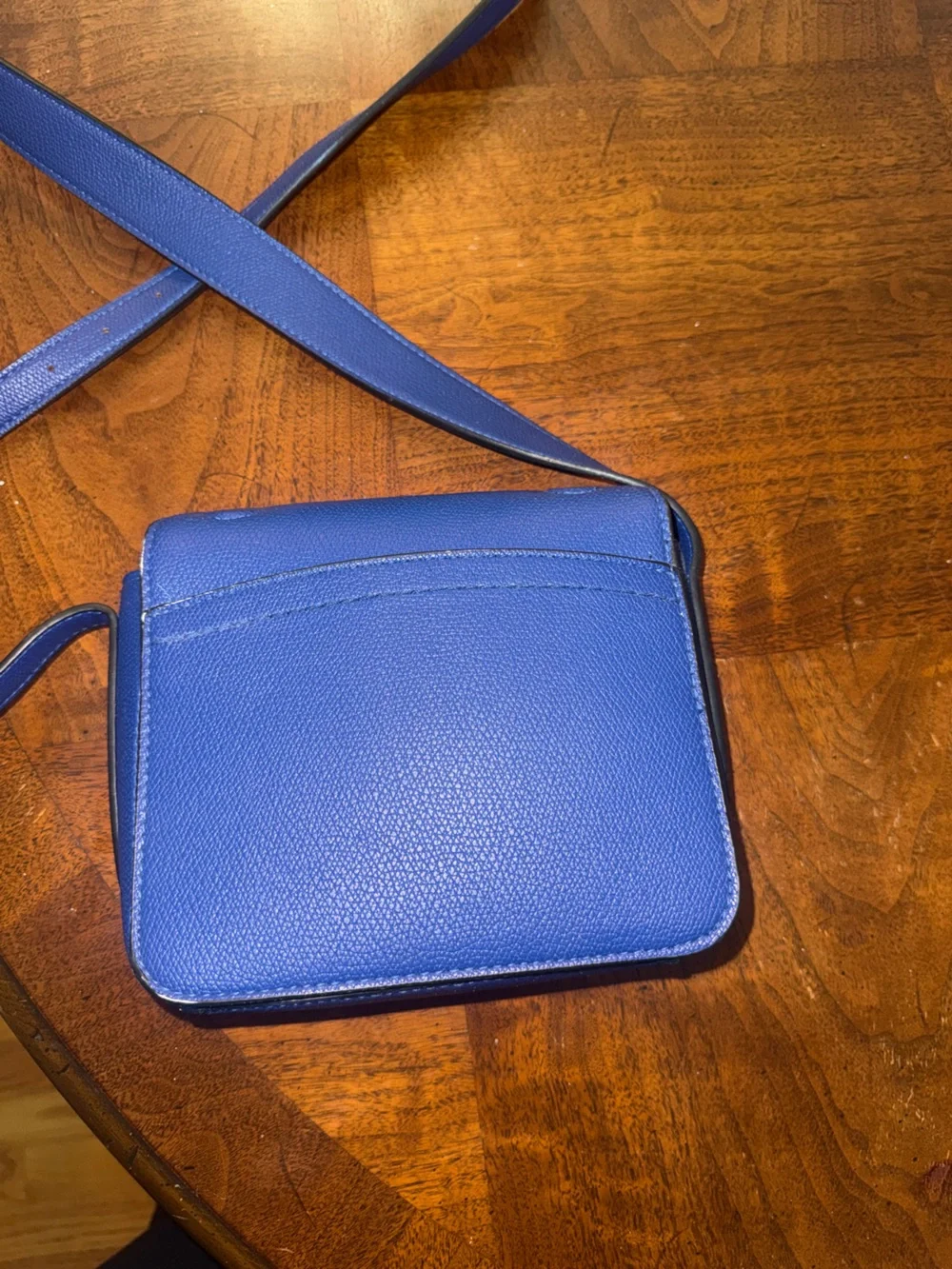 A New Day Blue Crossbody Bag Structured Faux Leather Shoulder Purse